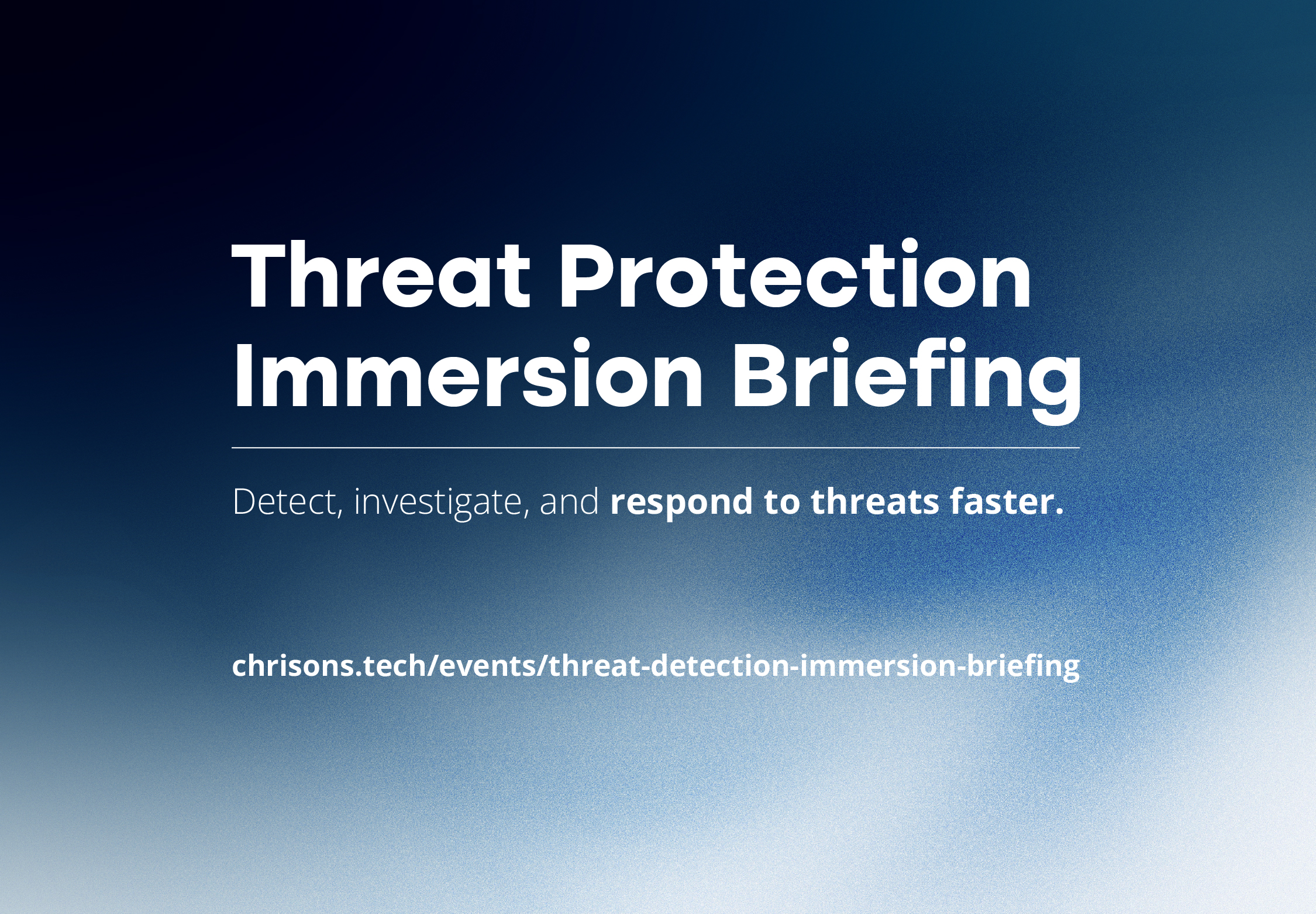 Threat Protection Immersion Briefing workshop banner